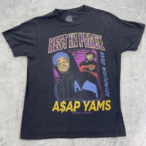 ASAP Worldwide A$AP Yams Mob Rest in Peace Memorial Rap T Shirt Mens Large Black